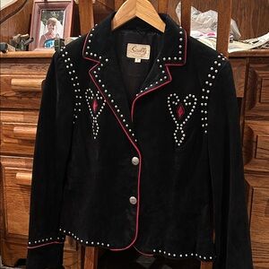 Scully Black Blazer with Red Trim and Silver Accents